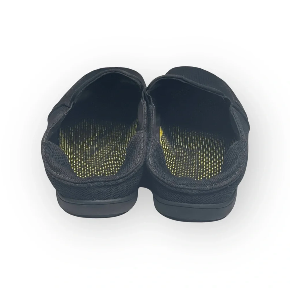 Rare: OluKai ʊ Nohea Mesh Drop In Heel Boat Shoes Sneakers ʊ  All Black ʊ 9